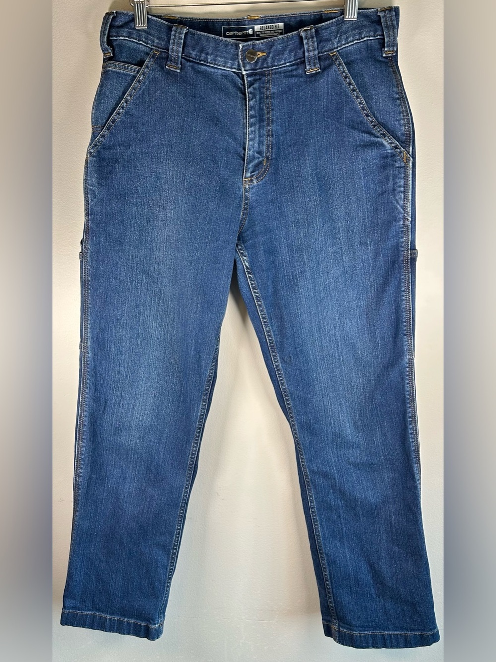 Carhartt Men's Denim Jeans Size 32X29 Rugged Flex Relaxed Fit Utility Carpenter